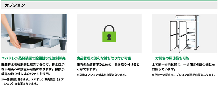 ホシザキ業務用冷蔵庫商品説明